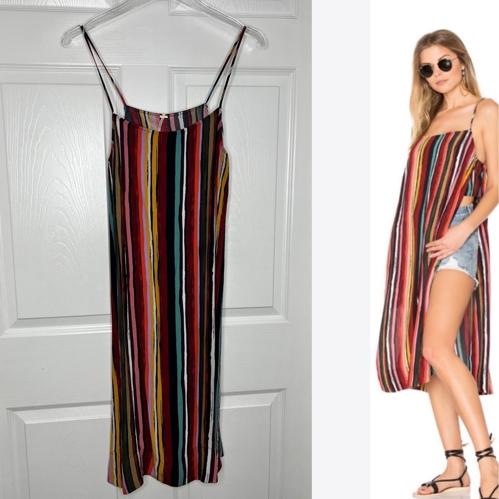 Free People Striped Cropped Tunic Top Sz XS